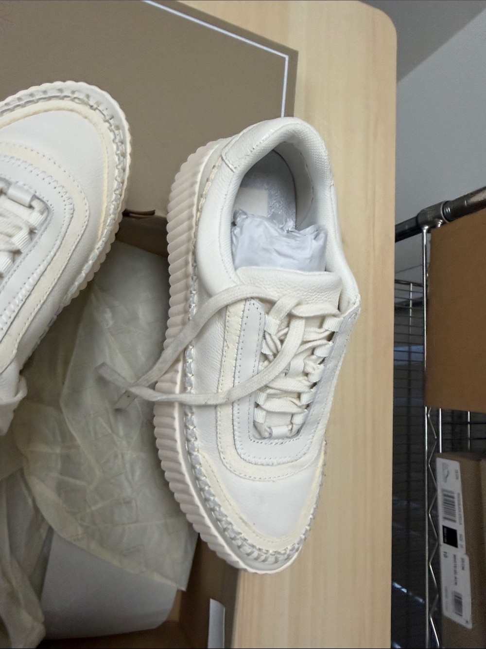 Dolce Vita Off-White Platform Sneakers - Picture 4 of 6